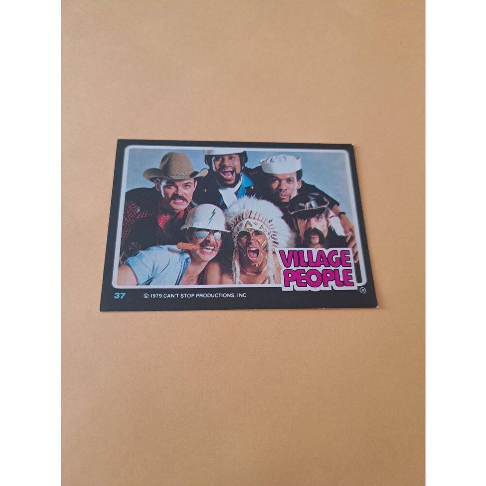 Vintage 1979 Village People Trading Card #37 Disco Era Vintage Music Collectible